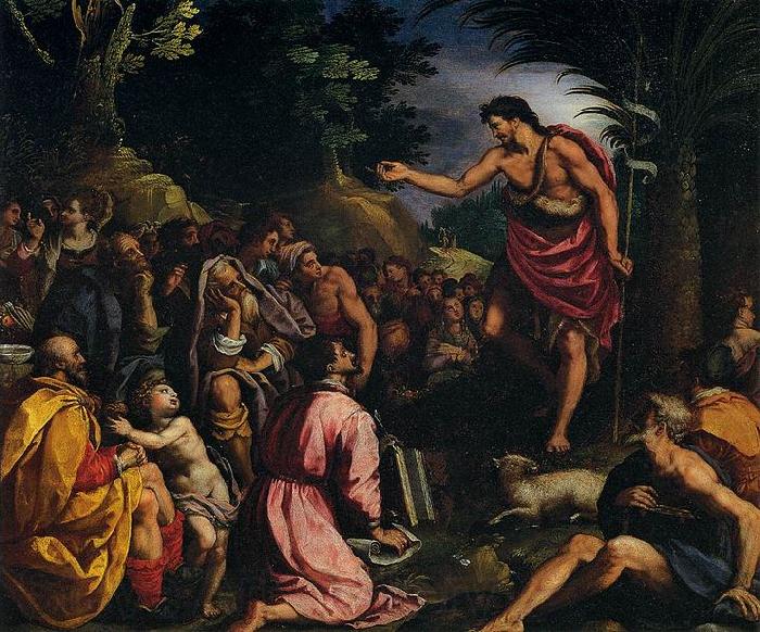 ALLORI Alessandro Preaching of St John the Baptist